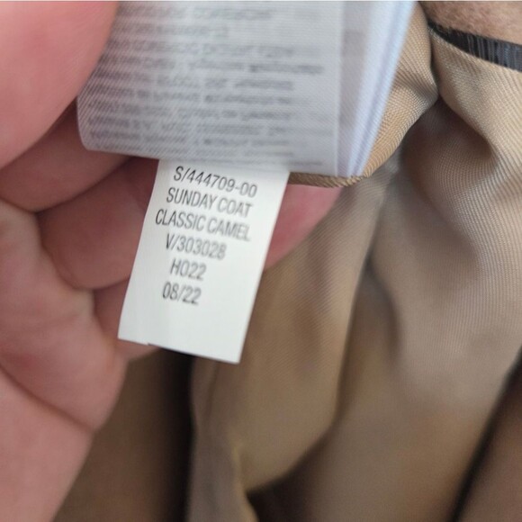 NEW Banana Republic Sunday Coat Classic Camel Wool Alpaca Trench Coat MobWife M - Picture 11 of 11